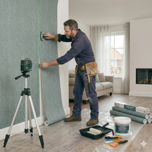 Test - Behangen in woonkamer, kinderkamer, slaapkamer en kantoorruimtes.